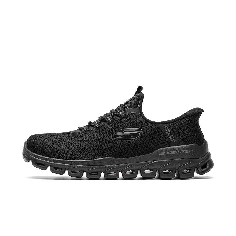 Skechers Slip-ins Men Black Low Top Running Shoes Fabric Cushioned Breathable Lightweight Casual Commute 233010-BBK1 41