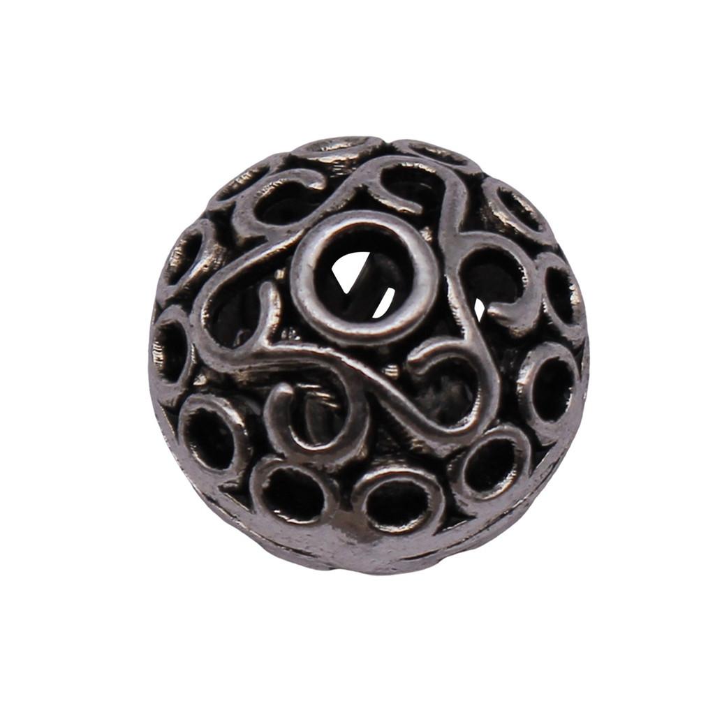 Floral Edge Spacer Beads Ornate Metal Small Hole Charms For Bohemian Beading Supplies