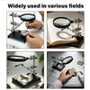 2026 New Helping Hands Magnifier Stand with Dual Alligator Clips Adjustable  5X Magnifying Glass Perfect for Soldering Crafting
