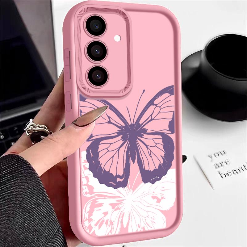 Handyhülle aus TPU mit Leopardenmuster und Herzaufdruck für Samsung Galaxy S25 Edge S24 FE S23 S22 Ultra Plus A17 A56 A36 A16 A15 A55 A54 A53 5G Weiche Handyhülle