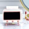New TV Tissue Box Organizer With Mobile Phone Holder Desktop Paper Holder Dispenser Creative Tissue Canister Storage Napkin Case