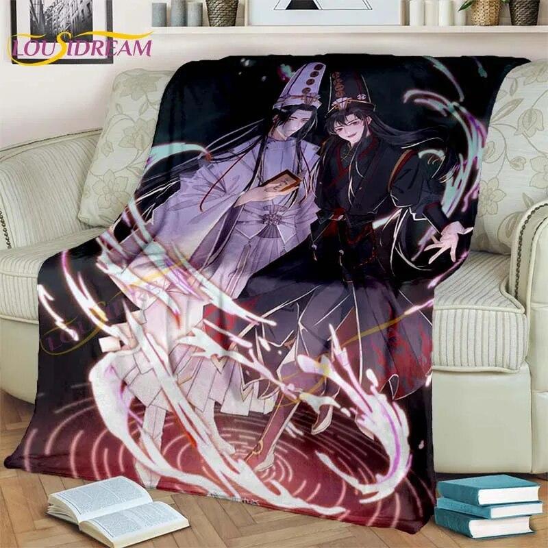 Official Grandmaster of Demonic Blanket Cartoon Blankets Wei Wu Xian Blankets Bed Sofa Soft Blanket Novel Lover Fan Gifts