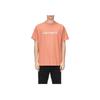Carhartt WIP SS22 Logo Embroidered Solid Color Crew Neck Short Sleeve T-Shirt Men Tops Pink CHXTEA191022F-BWA