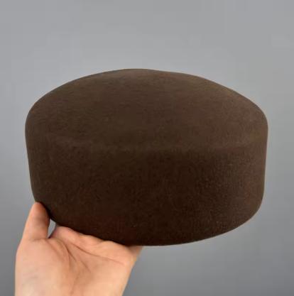 Autumn Winter Women'S Hard Top Beret Hat White Black Wool Felt Pillbox Hat Fashion Retro Fascinating Hostess Formal Designer Cap