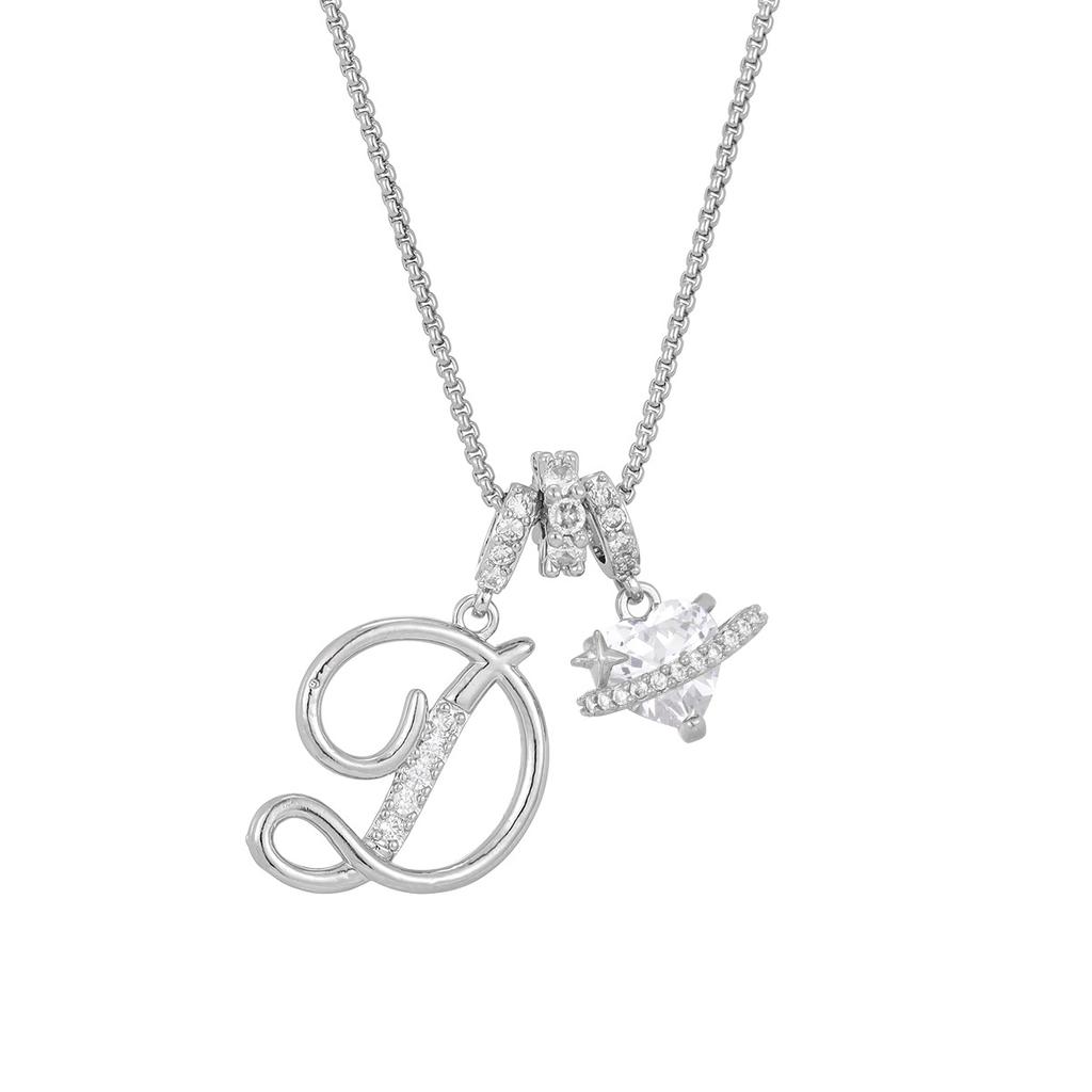 Cross-border necklace dopamine 26 English letter necklace girl light luxury niche high-end Amazon pendant jewelry