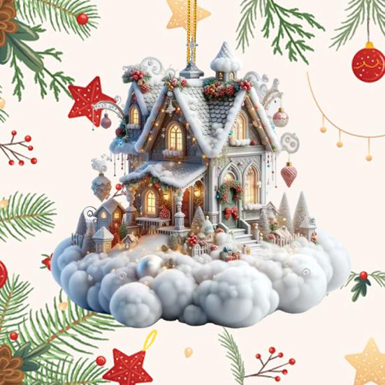 Kreativer Weihnachtsbaum Weihnachtsmann Acryl Hängeornament Autoanhänger Heimdekoration