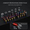 38Pc Magnetic Ratchet Screwdriver Bit Set Durability Ergonomic Design For Precise Automotive Electronics Maintenance