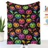 Halloween Pumpkin Design digitalprinted polyester Bedroom velvet flannel soft sofa cover blanket Fleece soft sofa cover