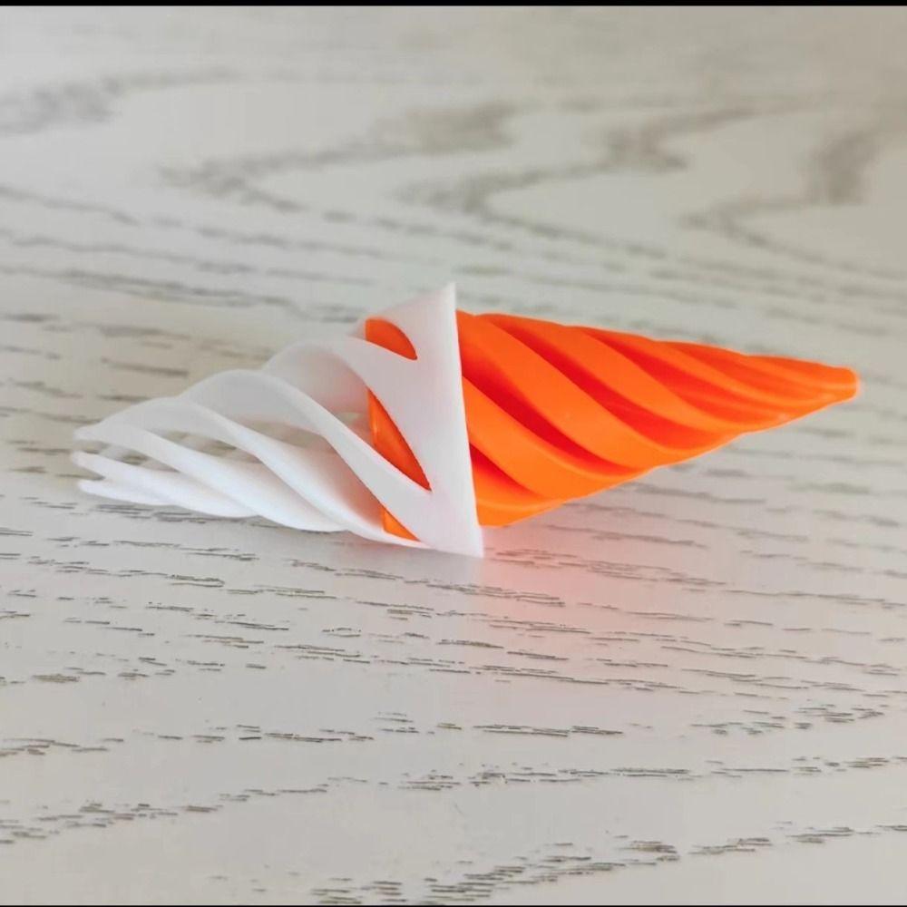 Decorative Ornaments Spiral Cone Fidget Toy Pyramid Passthrough Sculpture for Kids