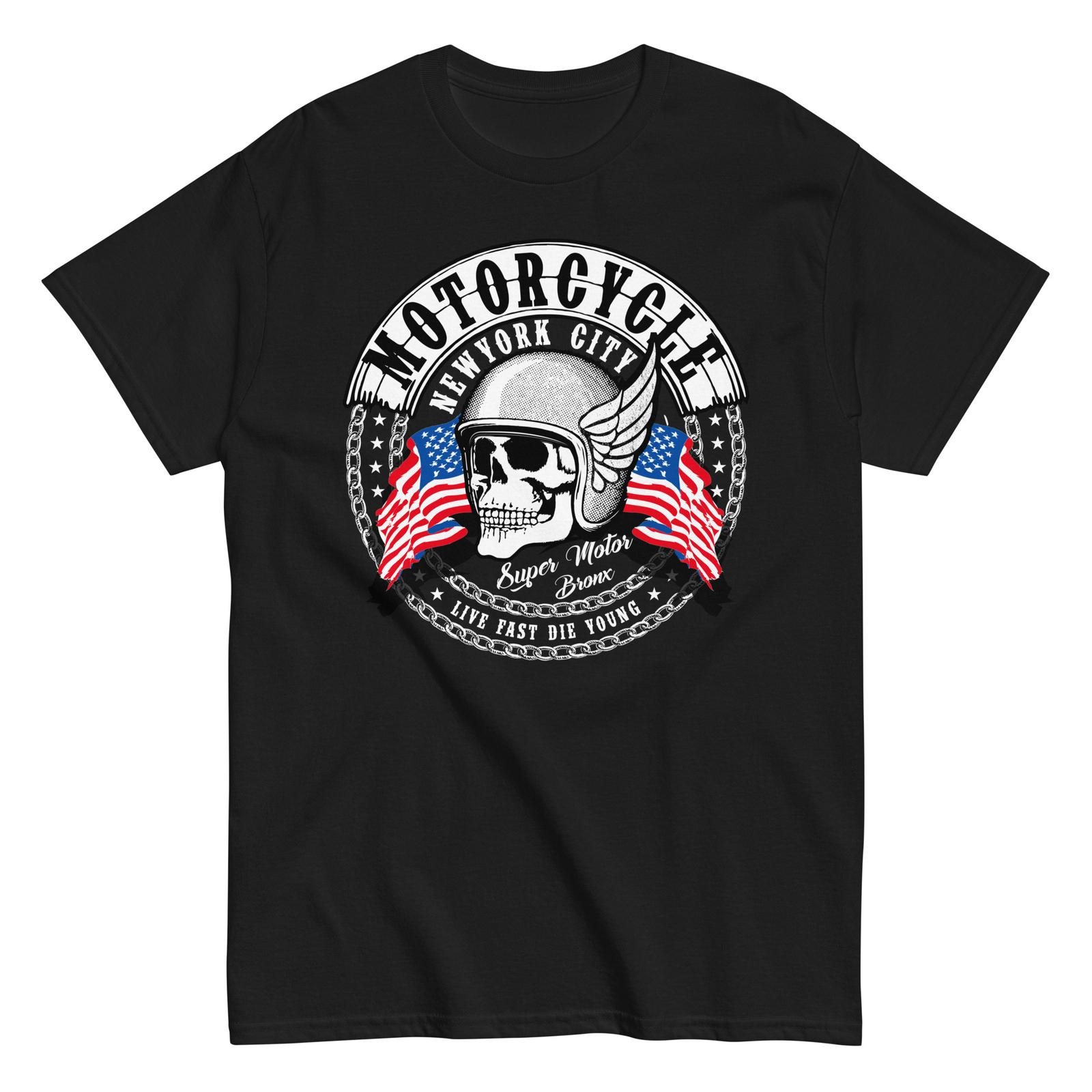 Biker T-shirt Motorbike Motorcycle Skull Bike Unisex T-shirt XXXL