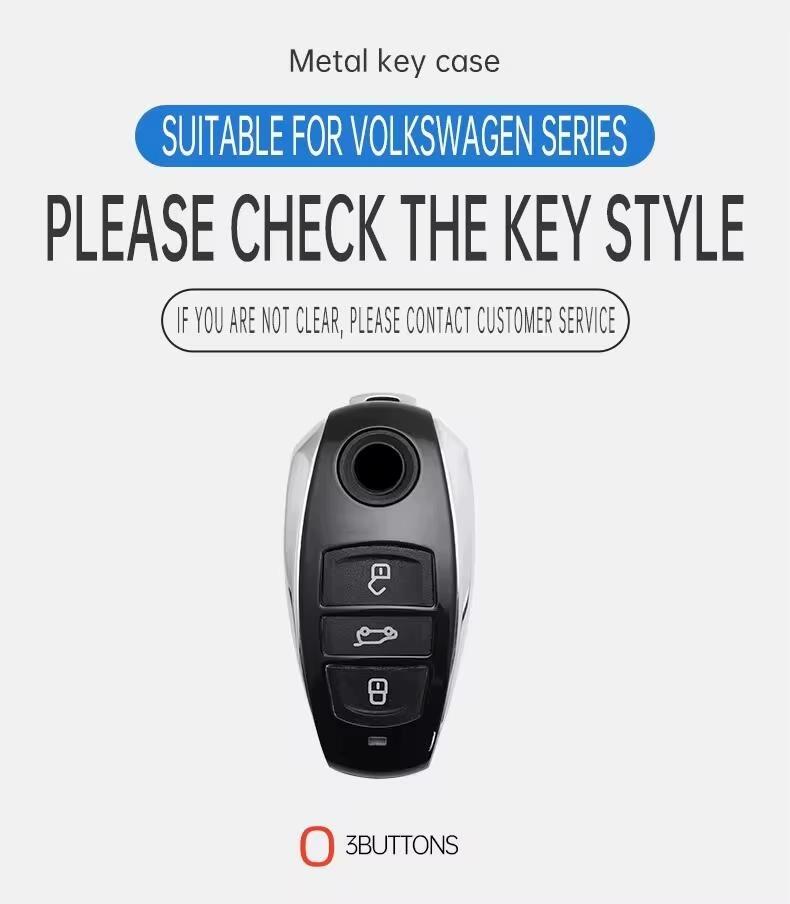 For VOLKSWAGEN Car Smart Zinc Alloy Key Case Cover Keychain Shell for VW Volkswagen Touareg 2011 2012 2013 2014 2015 2016 2017 2