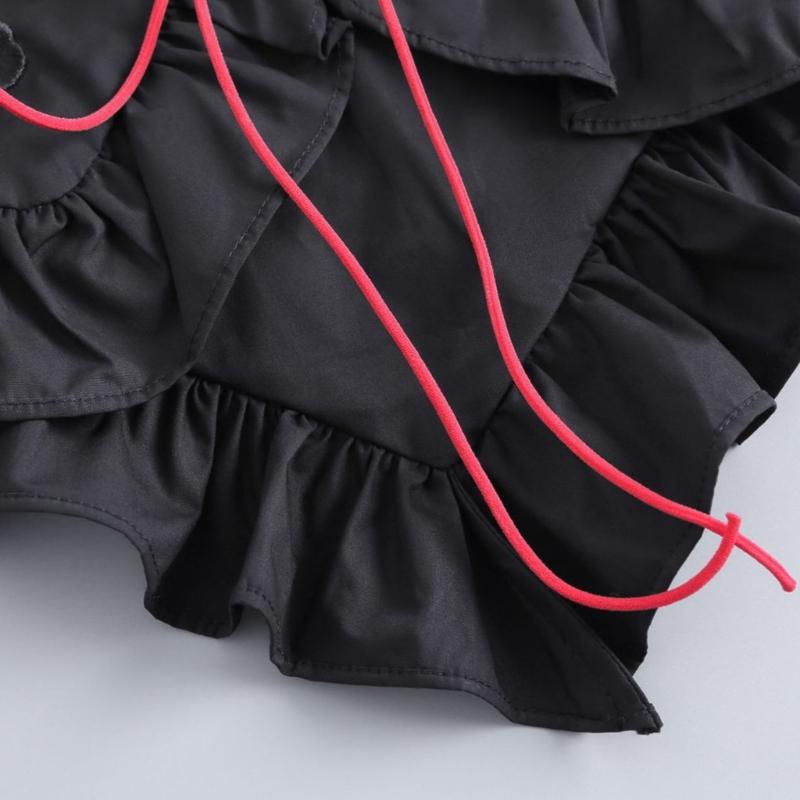 CourtStyle Detachable Collar with Ruffle Trim and Embroidery Bowknot Shirt Collar Shawl Wrap Formal Occasion Accessory