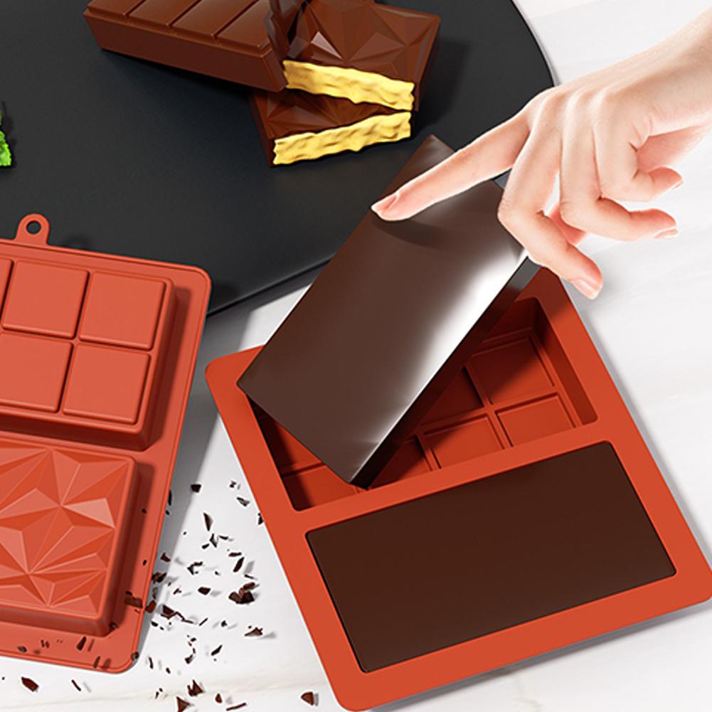 Chocolate Bar Mold Deep Dubai Pistachio Chocolate Bar Silicone Thick Mold for Stuffed Bar Large Candy Bar Mold for Filling