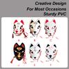 Masque intégral peint à la main Démon Kitsune Cosplay PVC Mascarade Halloween Masque Personnage de dessin animé En stock