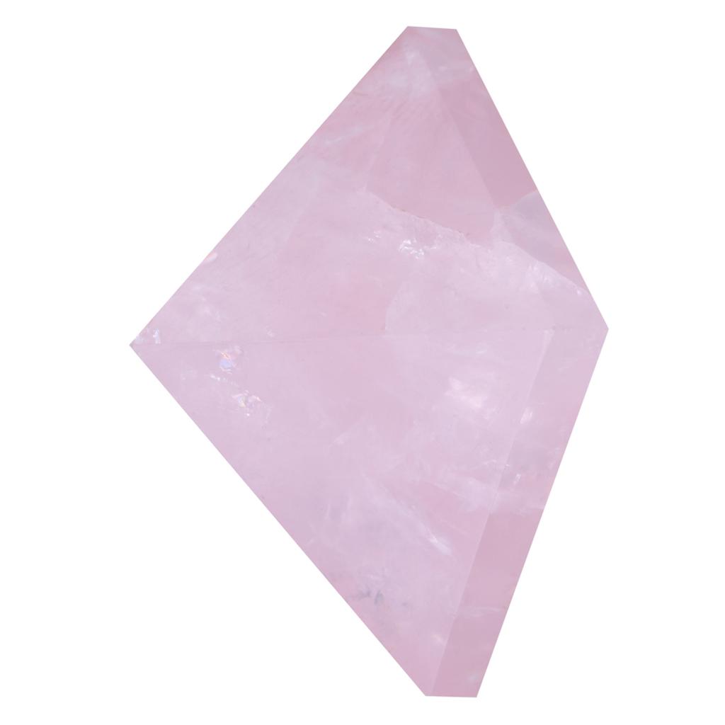 1PC Pink Crystal Rose Quartz Pyramid Carving Figurines Home Decoration Furnishing Article