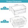 2 Pack Large Stackable Storage DrawersEasily Assemble Clear Acrylic Bathroom Closet Undersink Organizers Plastic Storage Bins f