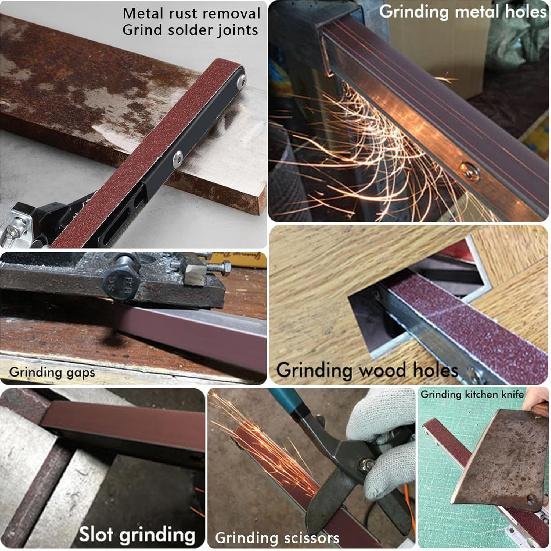 Belt Sander Attachments for Angle Grinder, Detailing Bandfile Sander Adapter, US 5/8-11 Thread, Suitable for Welding Points Grinding, Woodworking and