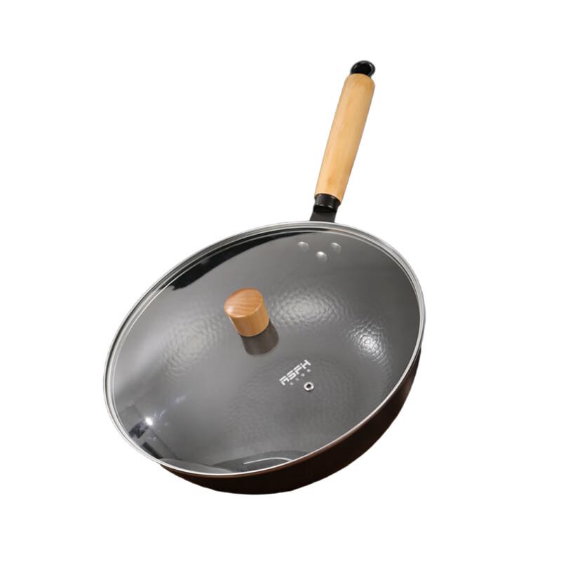 

RSFH Hammered Iron Wok with Wood Handle