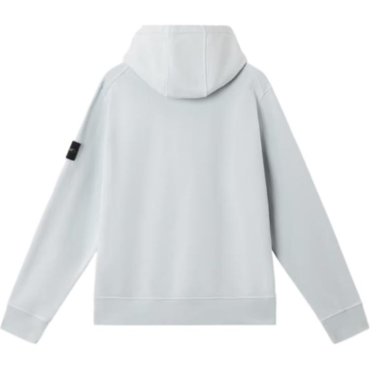 Stone Island Badge Hooded Long Sleeve Sweatshirt Men sweatshirt Sky-Blue K1S1561000-45S0051-V0041