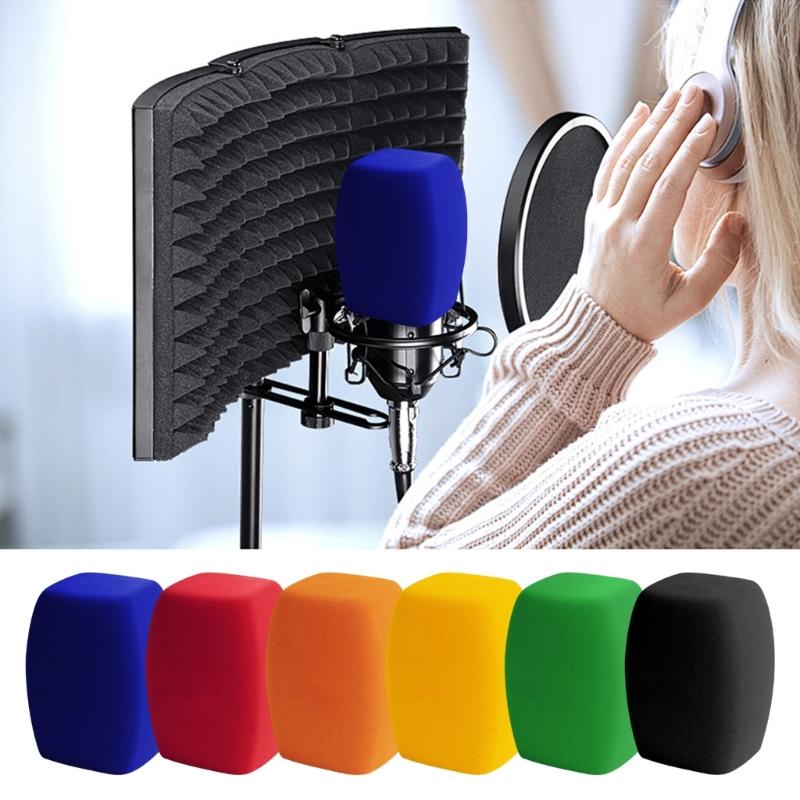 Square Acoustics Foam Microphones Cover With Premium Vibration Damping For Clear Sound Recording