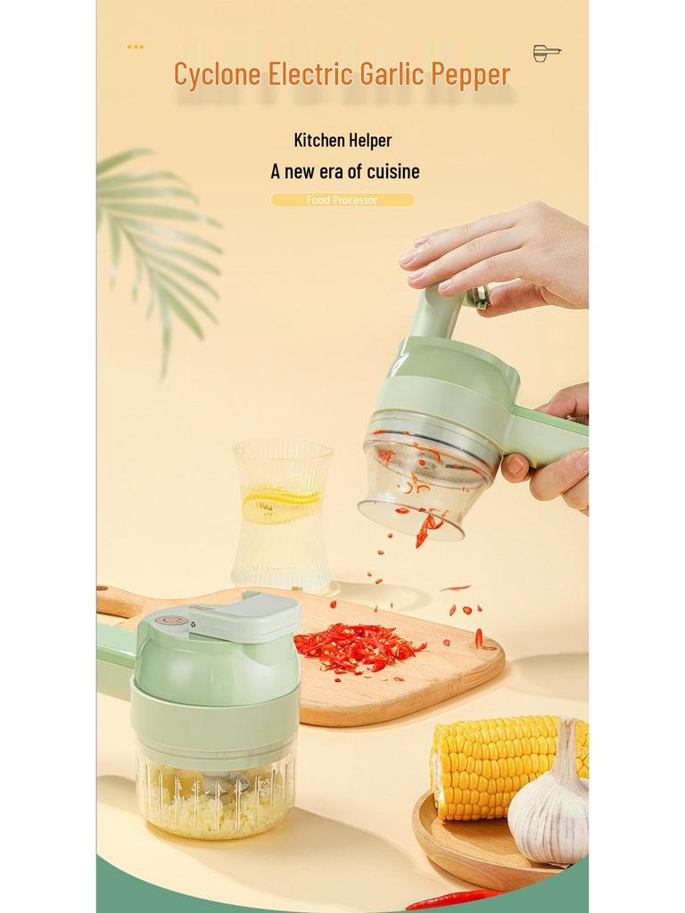 Gatling Wireless Mini Garlic & Vegetable Chopper - Electric Puree, Mincer, Masher & Cutter