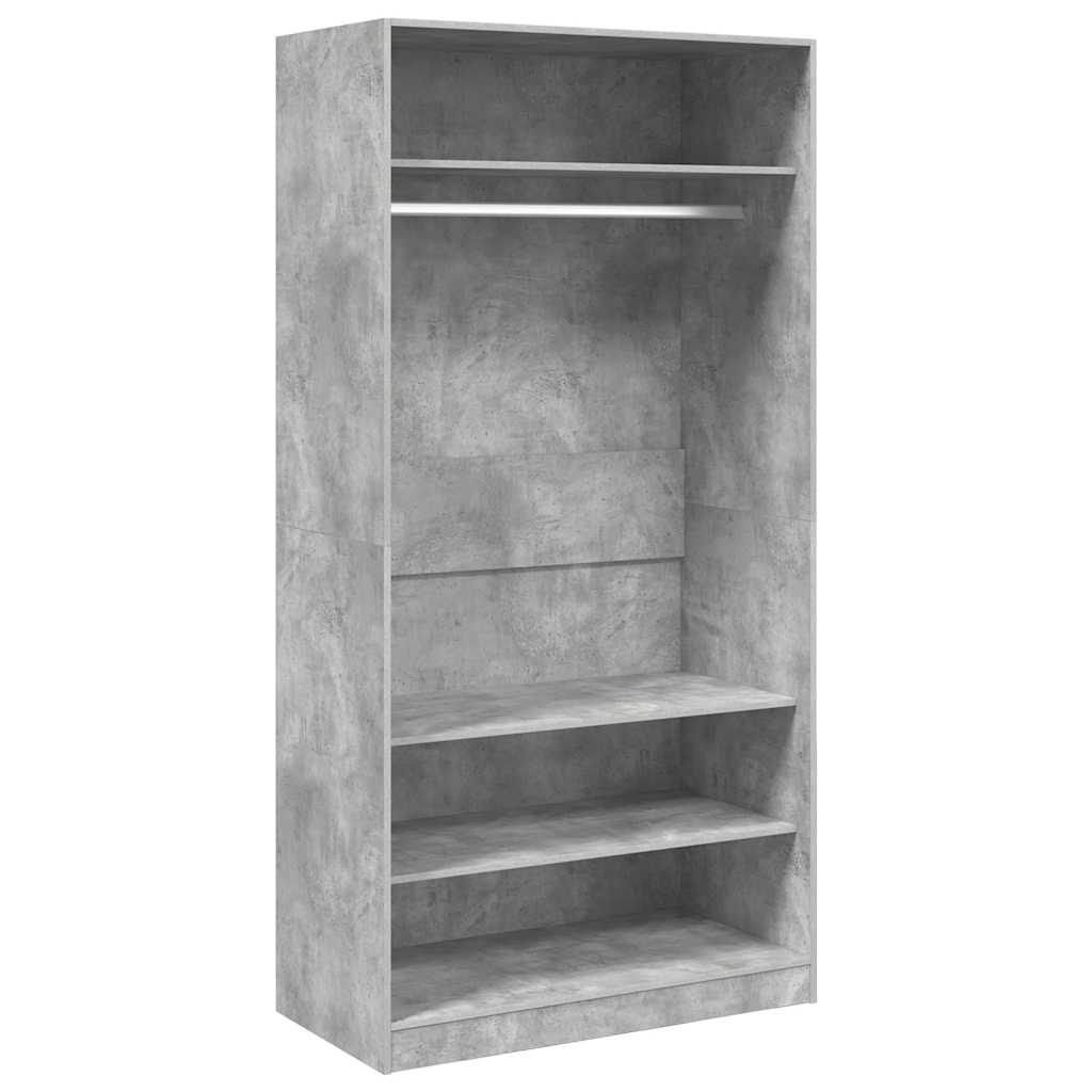 Wardrobe Concrete Grey 100 x 50 x 200 cm Particleboard