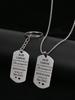 Stainless Steel Keyring and Necklace, Gift for Son, Carved Badge ,Ideal Gift for Men, Couples, Boyfriend, Family & Friends