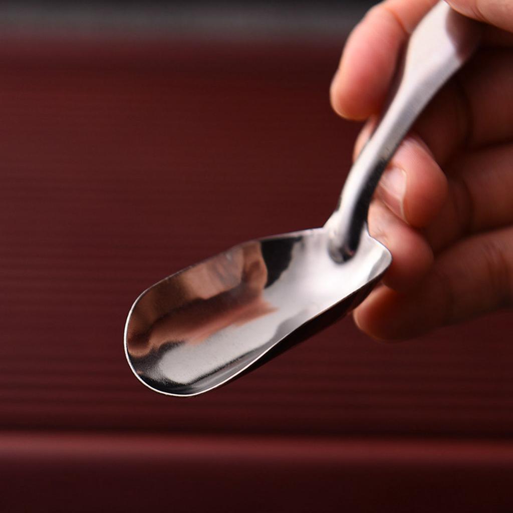 2pcs Stainless Steel Tea Spoons for Teabags Loose Tea Spoon Scoop Tableware Tea Bags Coffee Spoon Iron Shovel Ice Cream Spoon