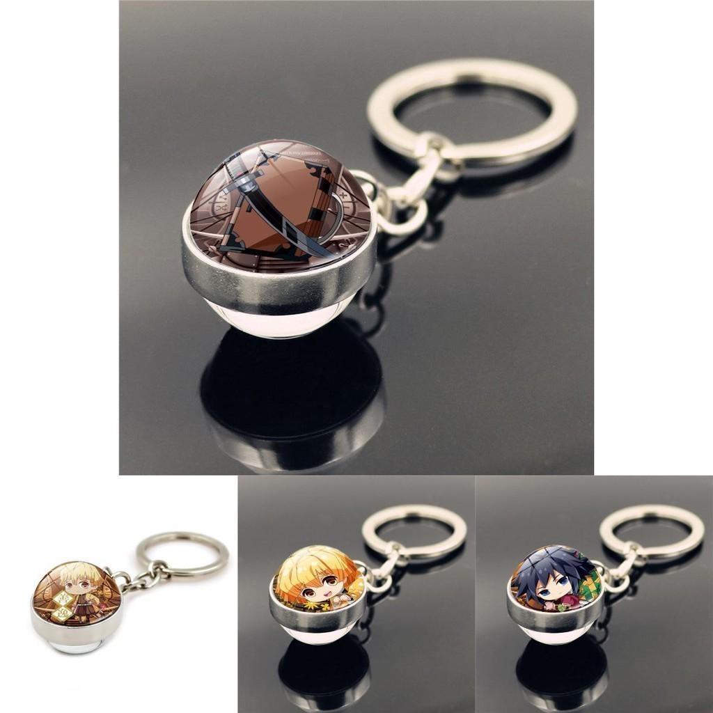 Stylowe akcesoria breloczki Demon Slayer dla fanów nowoczesny minimalistyczny design