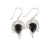 For Gift Black Onyx Gemstone 925 Sterling Silver Women Jewelry Handmade Earrings CE-5-12