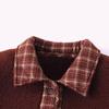 Women's Plaid Patchwork Fleece Lapel Jacket Cardigan – New Spring Arrival