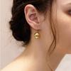 PANDANA High Color Retention Minimalist Round Ball Bead Earrings (Ouyang Nana Style)