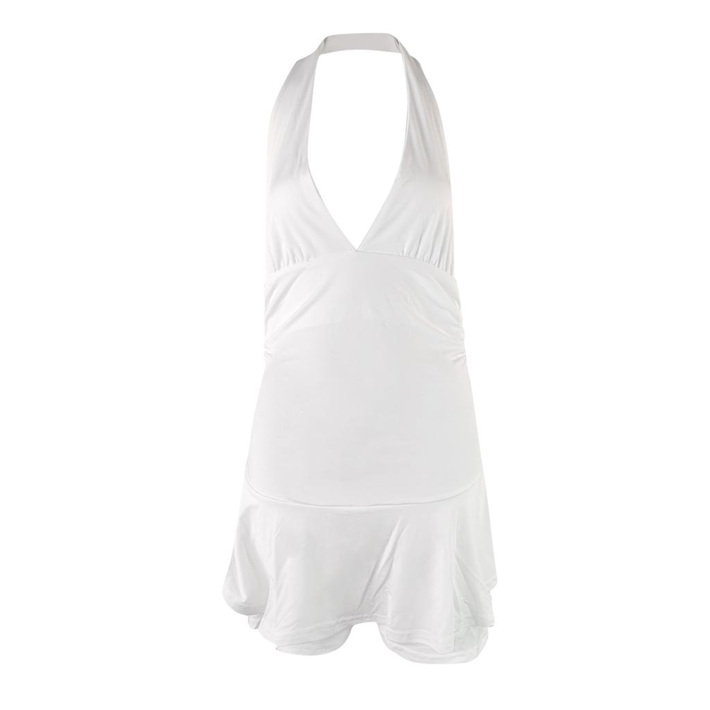 Women's Fashion Casual Suspender Sexy Camisole Sleeveless Backless Lace-up Dress