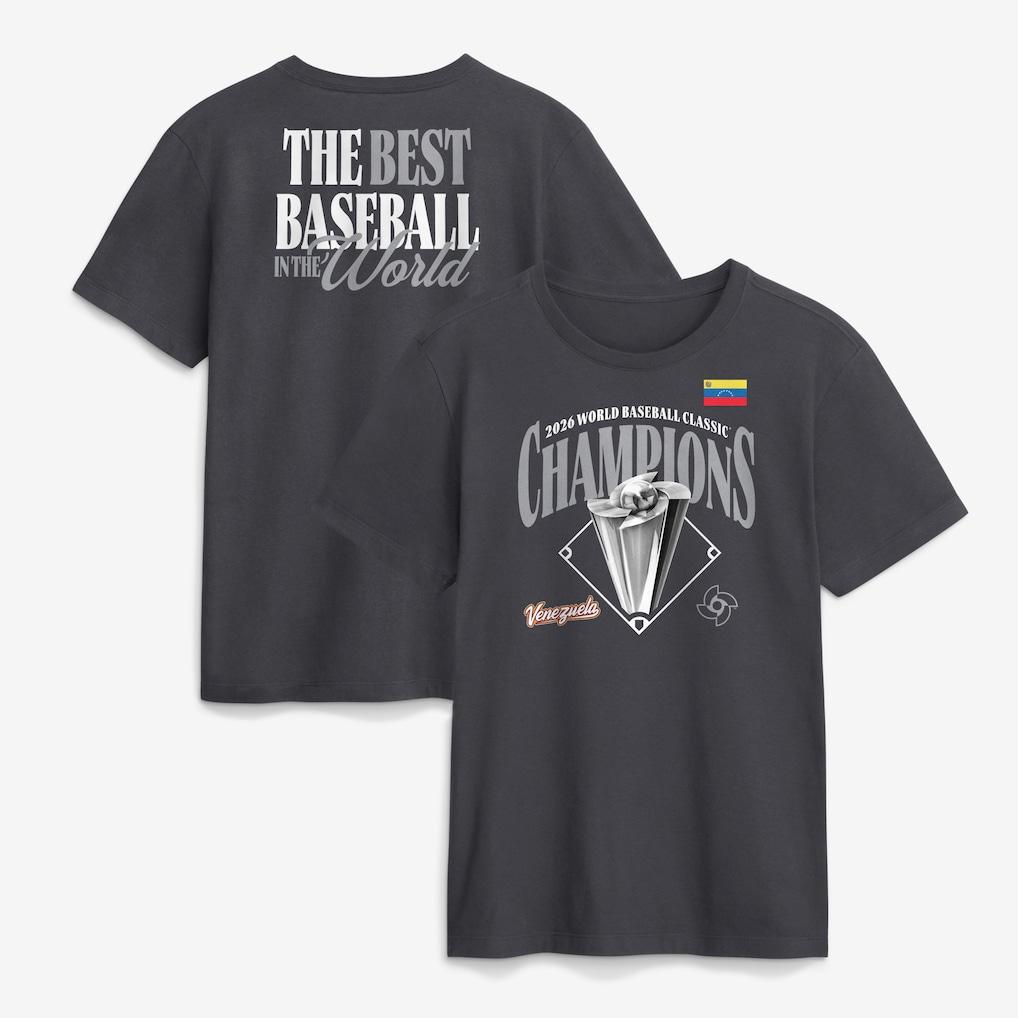 

2026 Venezuela World Baseball Classic Champions T-Shirt Unisex and Women Summer Cotton Clothing Casual Fashion Short Sleeved Tee 4XL