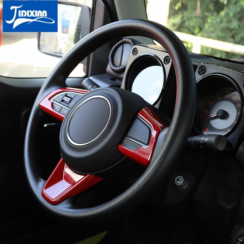 Αυτοκόλλητα JIDIXIAN Διακοσμητικό κάλυμμα τιμονιού αυτοκινήτου για Suzuki Jimny + Εσωτερικό αυτοκινήτου