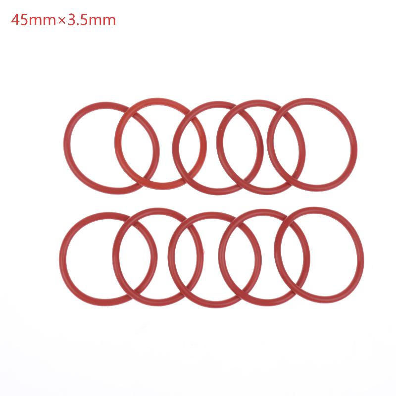 10PCS Silicone O RING For Coffee 43.6*35*4.3 Mm O-Ring VMQ Gasket Seal Thickness 4.3mm ORing Red Rubber