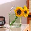 Trendige Glas-Handtaschen-Vase, Kreative Blasen-Fischglas-Blumenvase für Tischplatte, Hydroponische & Dekorative Blumen