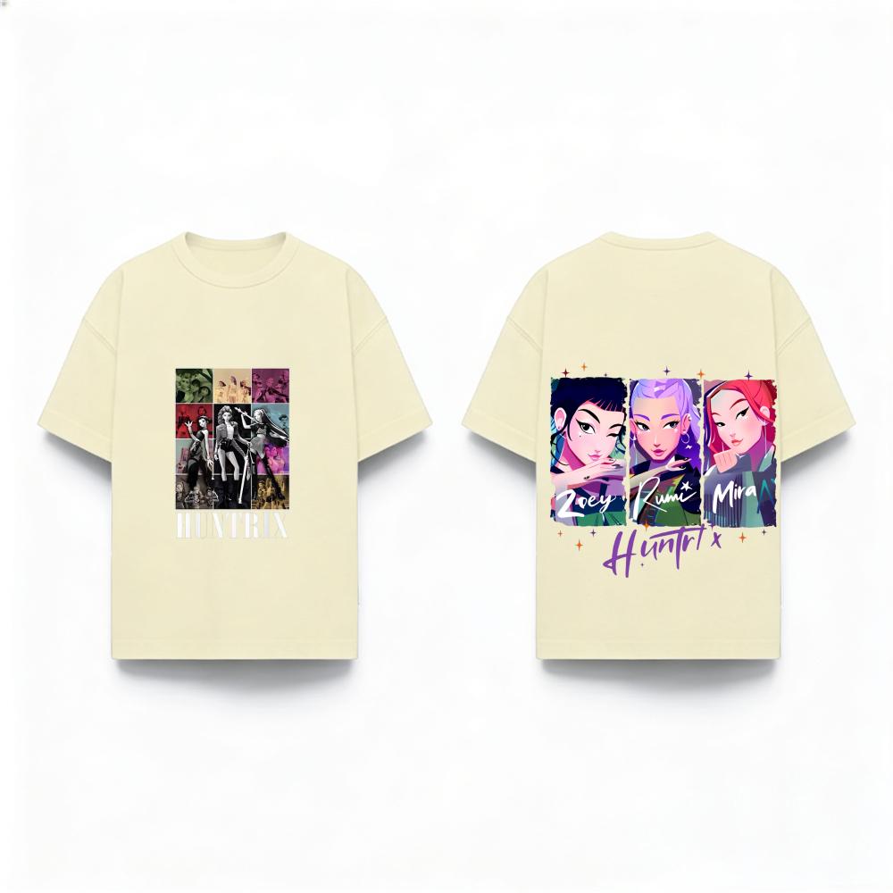 Small Kid Summer T-Shirt Fashion Sportswear Costume Popular KPOP Demon Huntrix Hunter Print Kids Short Sleeve Top Daily Wear Top