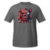 Red Demon Monster T-Shirt | Dripping Cartoon Creature With Skulls & Crazy Eye