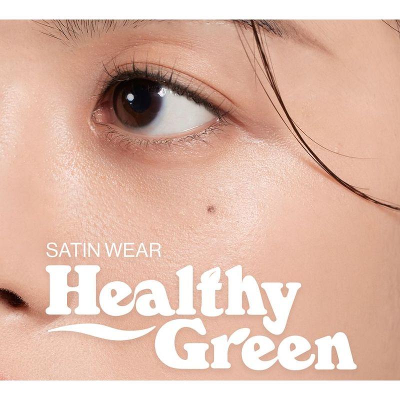 UNLEASHIA - Bundle: Satin Wear Healthy-Green Cushion Re-Feel Refill + Case Set - 5 Colors