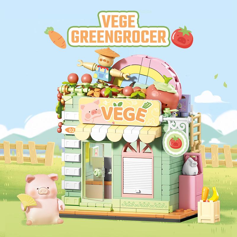 Non-Toxic Sembo City Streetscape Assemblage Building Blocks Dessert Burger Flower Shop Model Bricks Children Toys Kids Birthday Holiday Gifts