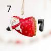 Party Decorations Gift Christmas Pendant Xmas Tree Doll Hanging Metal Ornaments DIY Christmas Day Santa Angel Claus