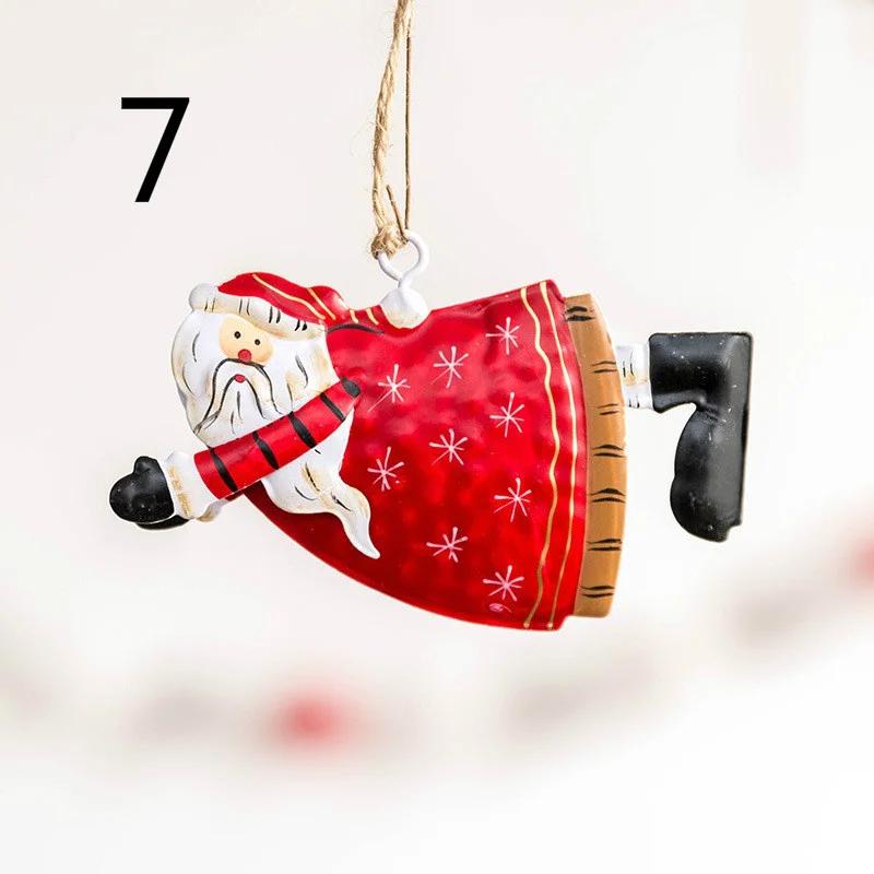 Party Decorations Gift Christmas Pendant Xmas Tree Doll Hanging Metal Ornaments DIY Christmas Day Santa Angel Claus