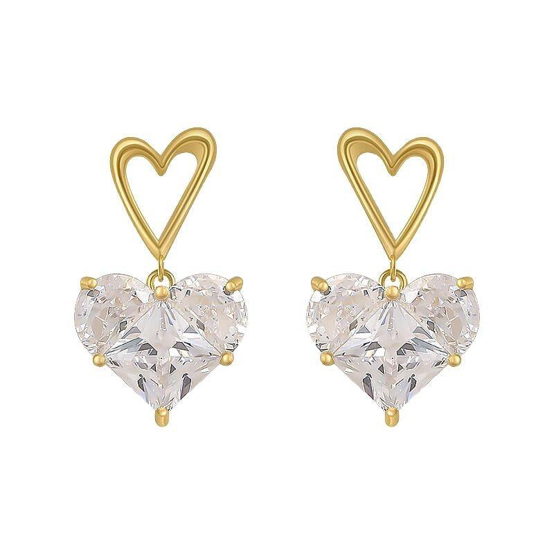 

Женские ретро-серьги из смолы и золота в винтажном стиле