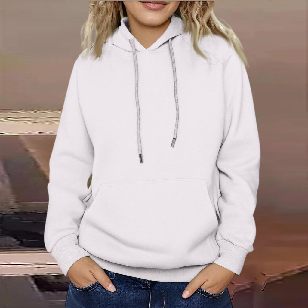 Women's Long Sleeve Oversized  Oversized Drop Shoulder Sleeves Women's Hooded Plush Sweatshirt