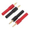 5set Banana Plug Adapter PA Brass Material 2mm 0.08in Male To 4mm 0.16in Female Red Black Banana Connector