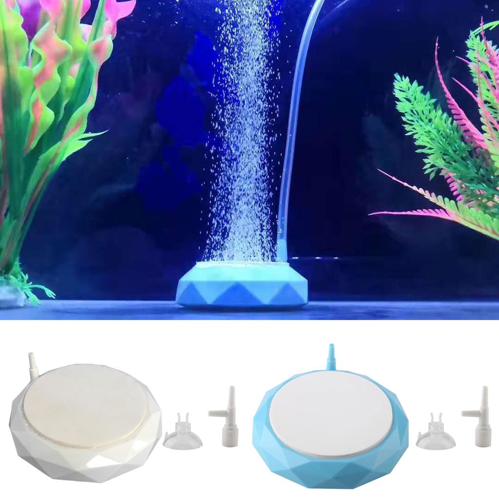 Air Stone Disc Bubble Diffuser Bubbler with Suction Cup & for Valve for Hydroponics Aquarium Fish for Tank Pump Aerator