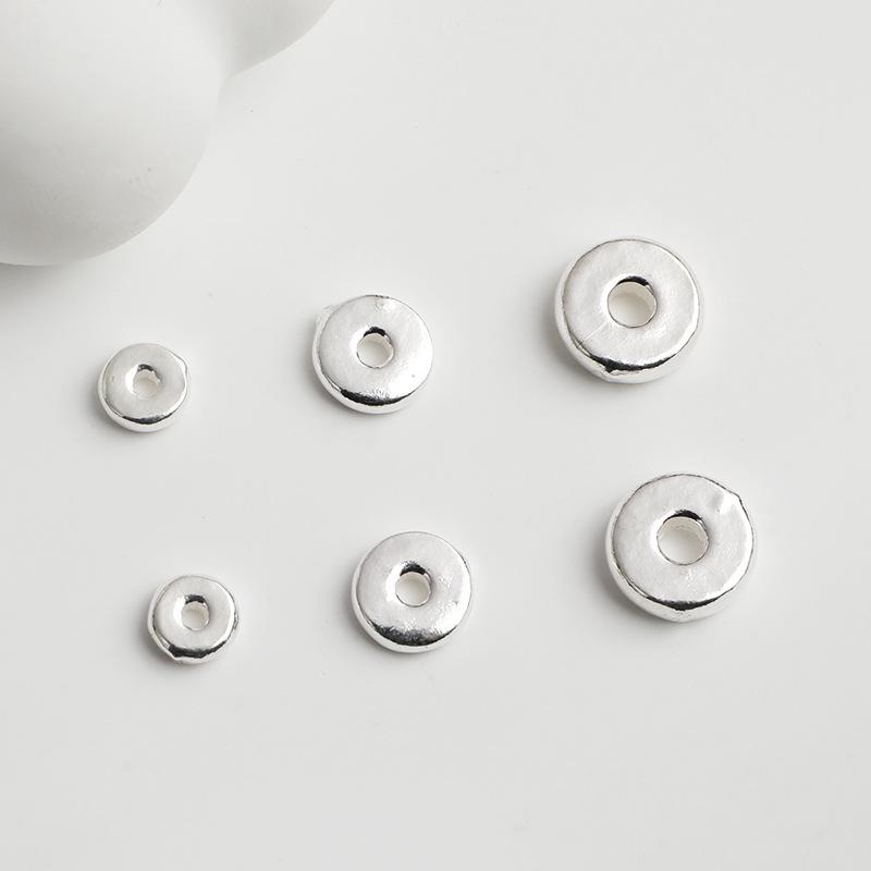 Sterling Silver S925 Geometric Bead Spacer for DIY Bracelet Making