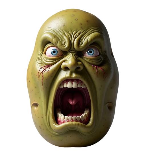 Screaming Vegetables Figurine Resin Emotional Veggies Ornament Evil Screaming Carrot