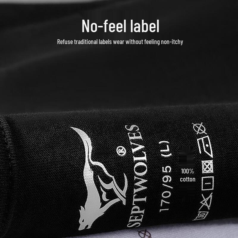 Septwolves Men's Soft 100% Cotton Short Sleeve T-Shirt 2-Pack